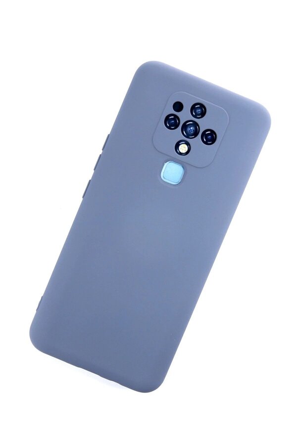 Tecno Camon 16 Kılıf Nano İçi̇ Kadi̇fe Si̇li̇kon - Gri̇ - Dropx2873-2359