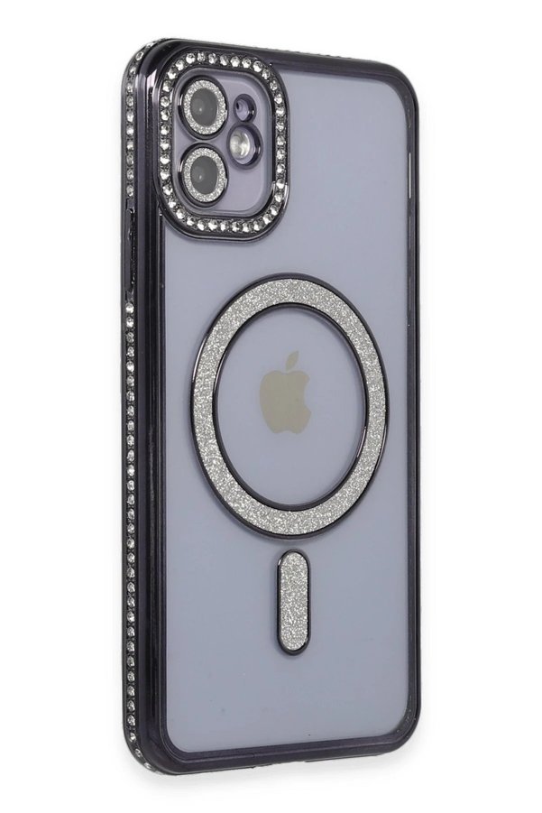 İphone 11 Kılıf Joke Si̇mli̇ Magneti̇csafe Kılıf - Si̇yah - Dropx4184-2179