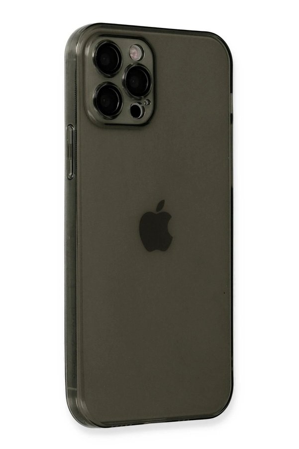 İphone 12 Pro Max Kılıf Fly Lens Si̇li̇kon - Si̇yah - Dropx7871-5762