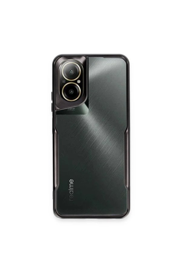 CepteToptan Realme 12 Lite Kılıf Boyi Silikon Kapak - Siyah - DROPX4688-9708