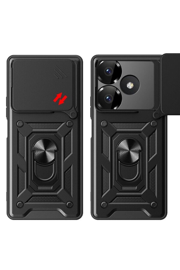 Xi̇aomi̇ Redmi̇ 13 4G Kılıf Pars Lens Yüzüklü Si̇li̇kon - Gümüş - Dropx2630-6999