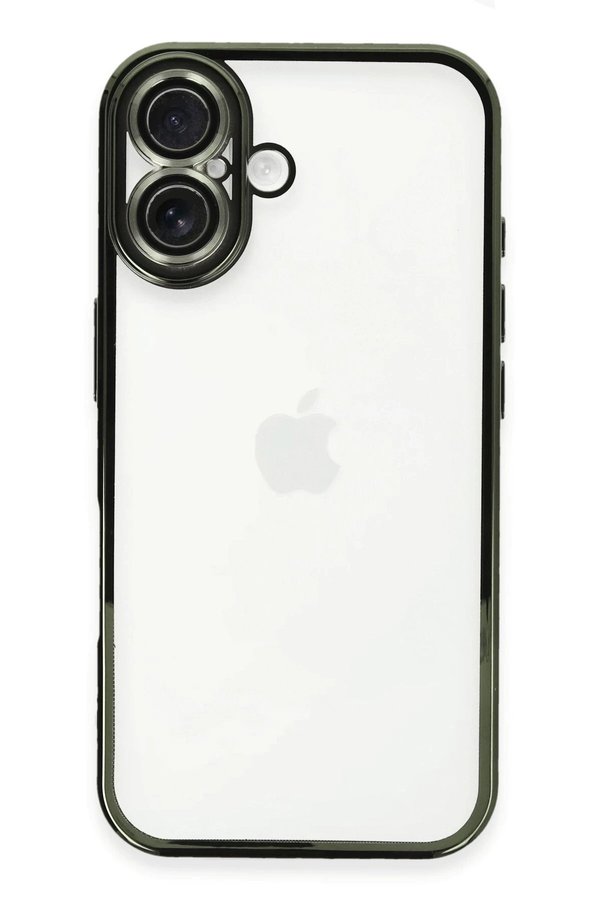 CepteToptan iPhone 16 Plus Kılıf Lensli Silikon - Yeşil - DROPX5837-1748