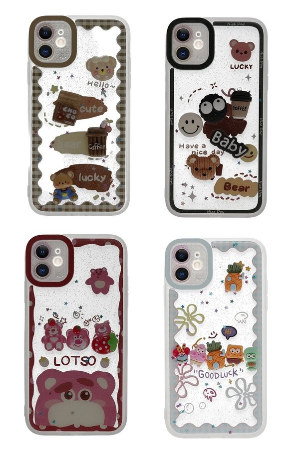 İphone 11 Kılıf Sweet Desenli̇ Si̇li̇kon Kapak - Pembe - Dropx3817-3983