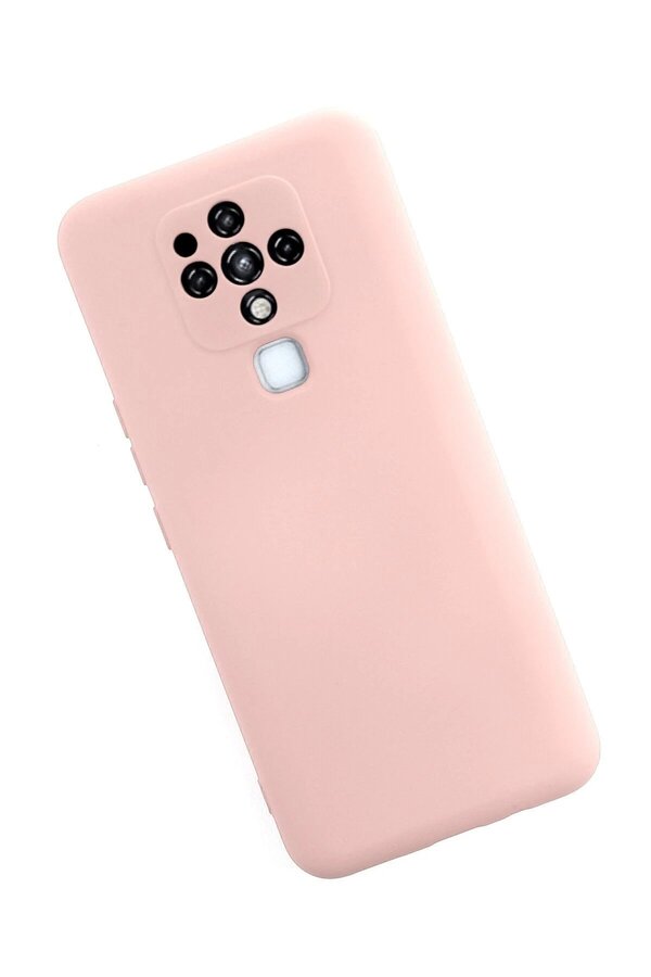Tecno Camon 16 Kılıf Nano İçi̇ Kadi̇fe Si̇li̇kon - Pudra - Dropx6790-7886