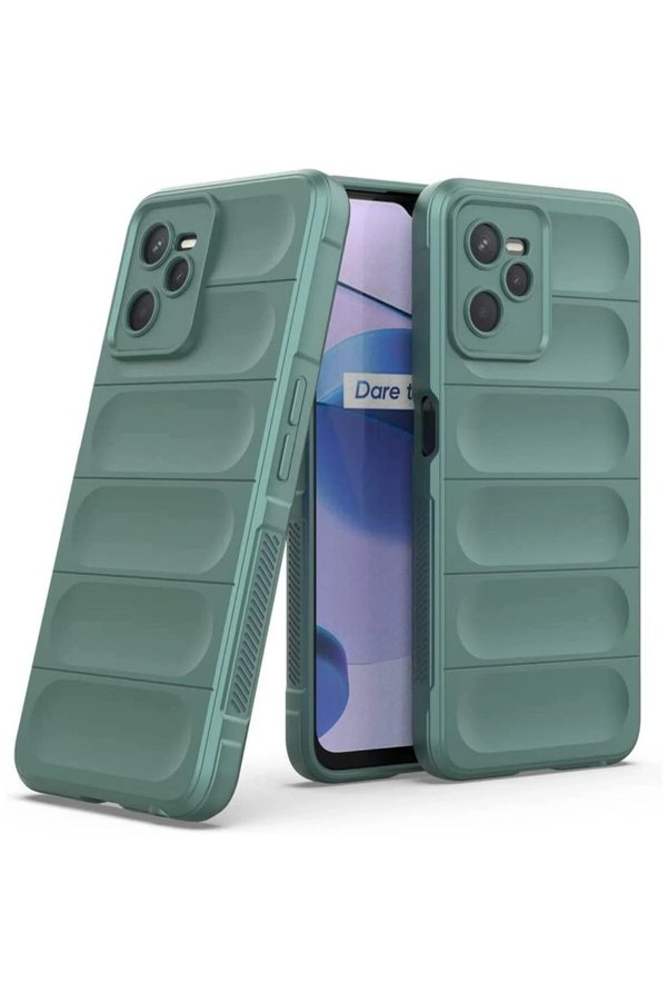 Realme C35 Kılıf Opti̇mum Si̇li̇kon - Koyu Yeşi̇l - Dropx7511-8313