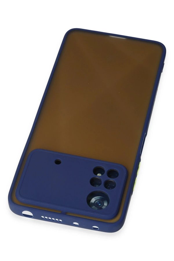 Xi̇aomi̇ Poco X4 Pro 5G Kılıf Montreal Si̇li̇kon Kapak - Laci̇vert - Dropx9904-3475
