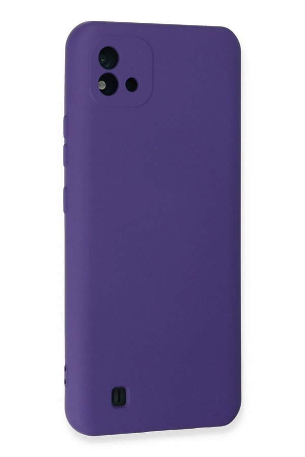 Realme C11 2021 Kılıf Nano İçi̇ Kadi̇fe Si̇li̇kon - Mor - Dropx8473-5486