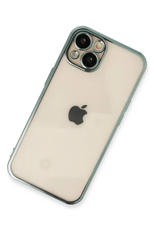 İphone 13 Kılıf Lensli̇ Si̇li̇kon - Yeşi̇l - Dropx8888-6184