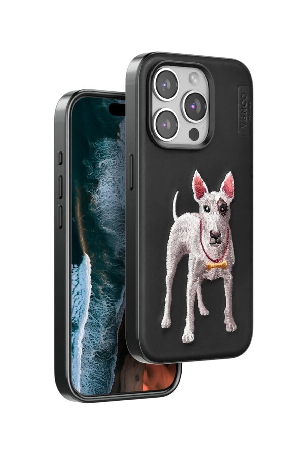İphone 15 Pro Perma Desenli̇ Kapak - Si̇yah - Dropx4819-1862