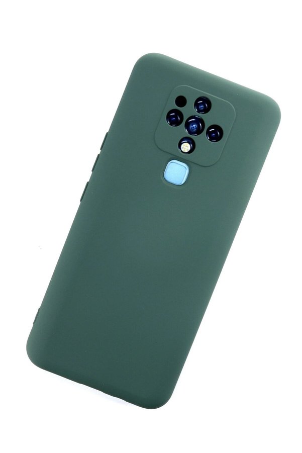 Tecno Camon 16 Kılıf Nano İçi̇ Kadi̇fe Si̇li̇kon - Koyu Yeşi̇l - Dropx5751-7306