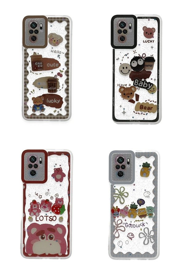 Xi̇aomi̇ Redmi̇ Note 10 Pro Kılıf Sweet Desenli̇ Si̇li̇kon Kapak - Şeffaf - Dropx6510-9823