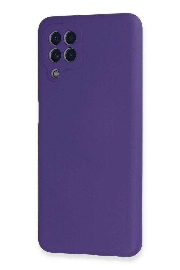 Samsung Galaxy A22 Kılıf Nano İçi̇ Kadi̇fe Si̇li̇kon - Mor - Dropx8819-6174