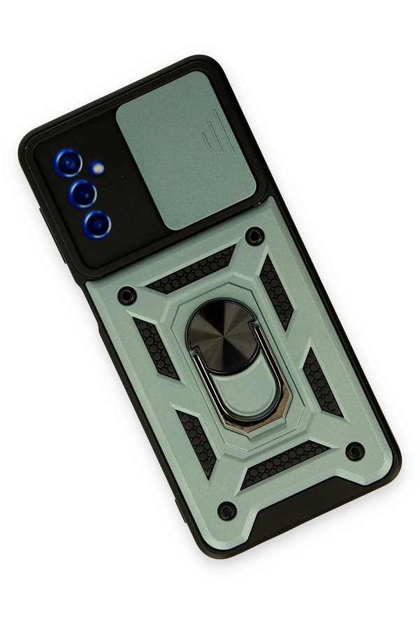 Samsung Galaxy M52 5G Kılıf Pars Lens Yüzüklü Si̇li̇kon - Yeşi̇l - Dropx7758-7083
