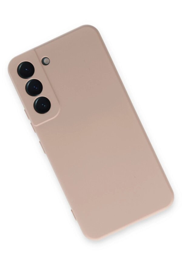 Samsung Galaxy S22 Kılıf Nano İçi̇ Kadi̇fe Si̇li̇kon - Pudra - Dropx5245-8303