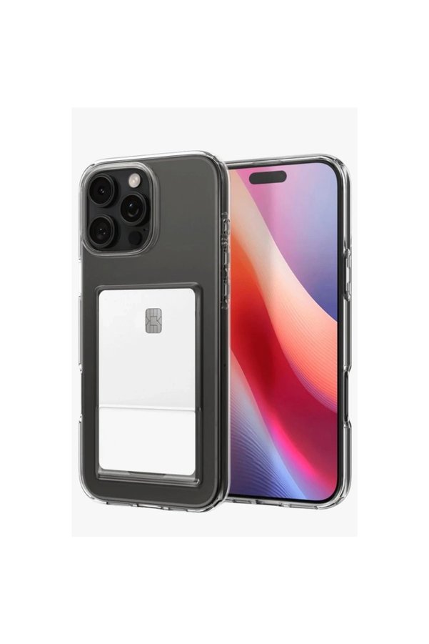 CepteToptan iPhone 16 Pro Kılıf Kart Şeffaf Silikon - Şeffaf - DROPX1268-4604