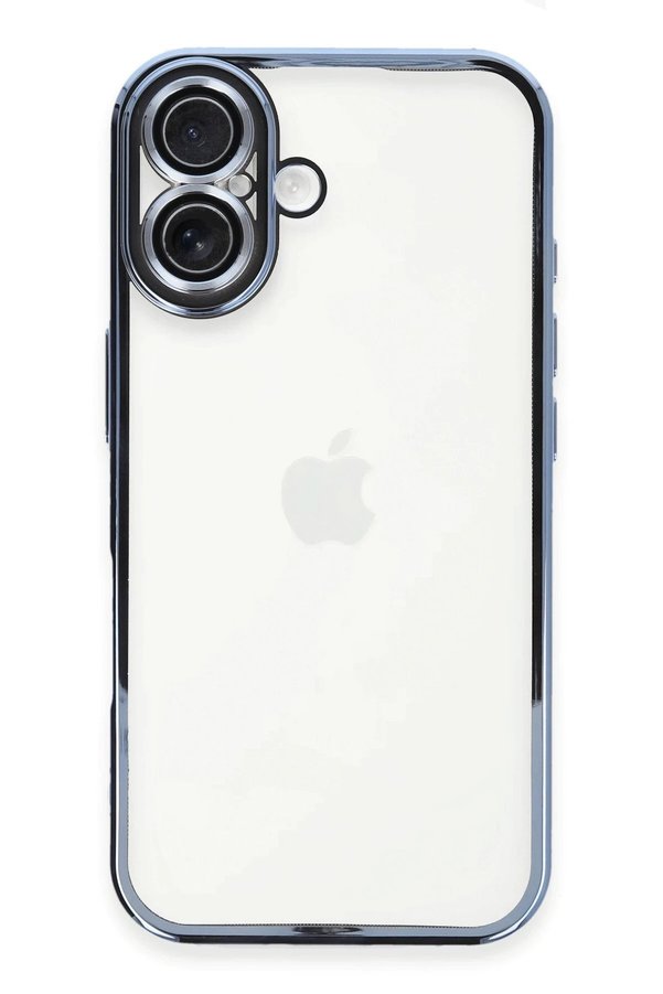 CepteToptan iPhone 16 Plus Kılıf Lensli Silikon - Açık Mavi - DROPX7180-4566