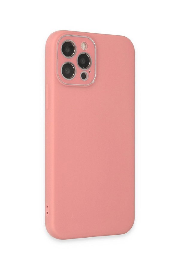 İphone 12 Pro Kılıf Lansman Glass Kapak - Pembe - Dropx4387-7447