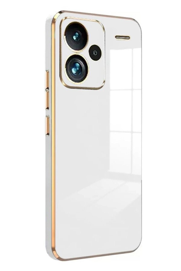 CepteToptan Xiaomi Redmi Note 13 Pro Plus Kılıf Volet Silikon - Beyaz - DROPX5859-8197