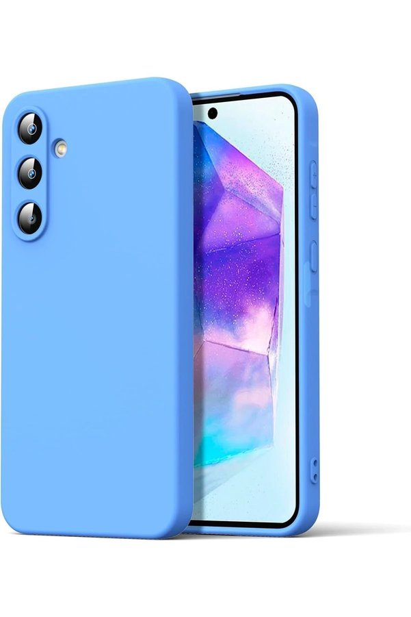CepteToptan Samsung Galaxy A16 5G Kılıf Nano içi Kadife Silikon - Mavi - DROPX5990-6345