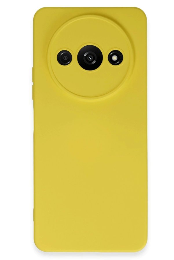 CepteToptan Xiaomi Redmi A3 4G Kılıf Nano içi Kadife Silikon - Sarı - DROPX2405-1482