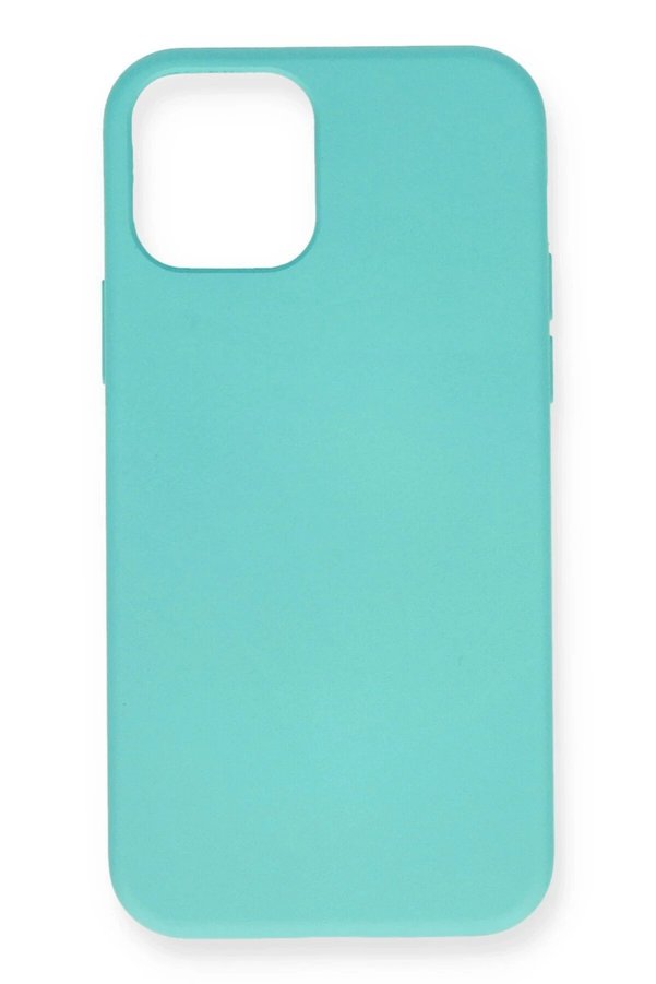 CepteToptan iPhone 12 Mini Kılıf Nano içi Kadife Silikon - Turkuaz - DROPX5061-5391