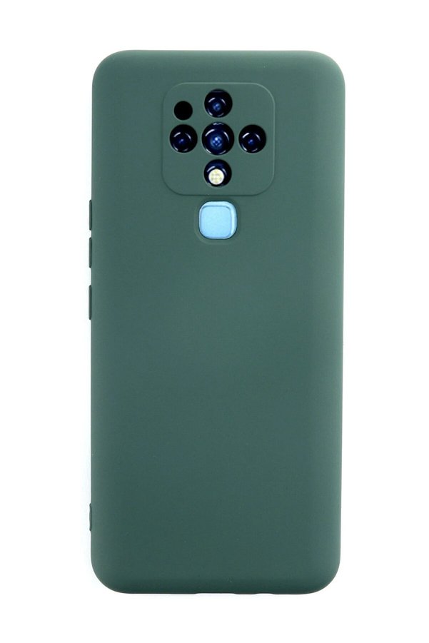 CepteToptan Tecno Camon 16 Kılıf Nano içi Kadife Silikon - Koyu Yeşil - DROPX5751-7306