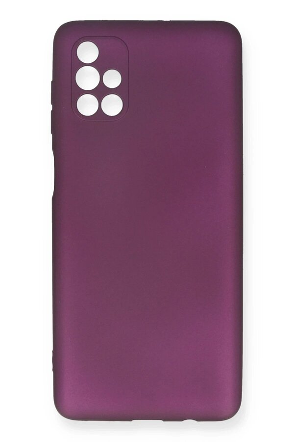 CepteToptan Samsung Galaxy M51 Kılıf First Silikon - Mürdüm - DROPX3970-7913