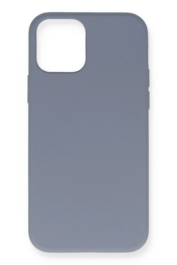 CepteToptan iPhone 12 Pro Max Kılıf Nano içi Kadife Silikon - Gri - DROPX7919-5129