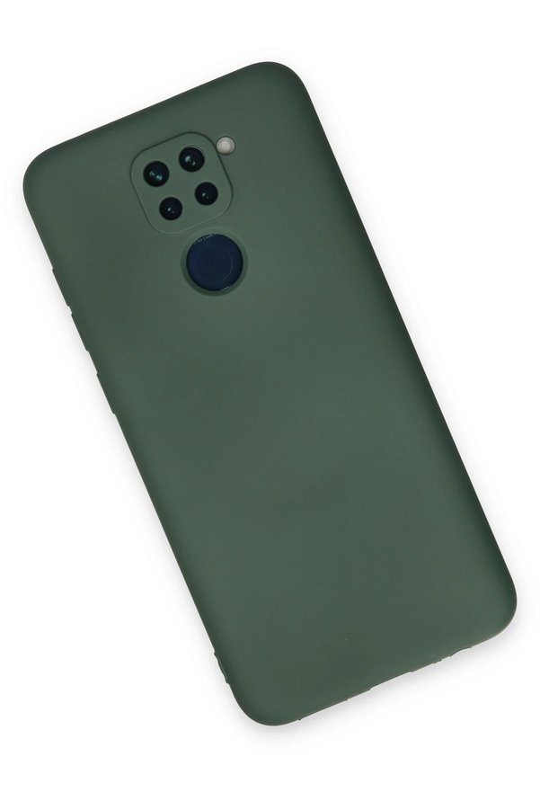 Xi̇aomi̇ Redmi̇ Note 9 Kılıf Nano İçi̇ Kadi̇fe Si̇li̇kon - Koyu Yeşi̇l - Dropx8274-2656