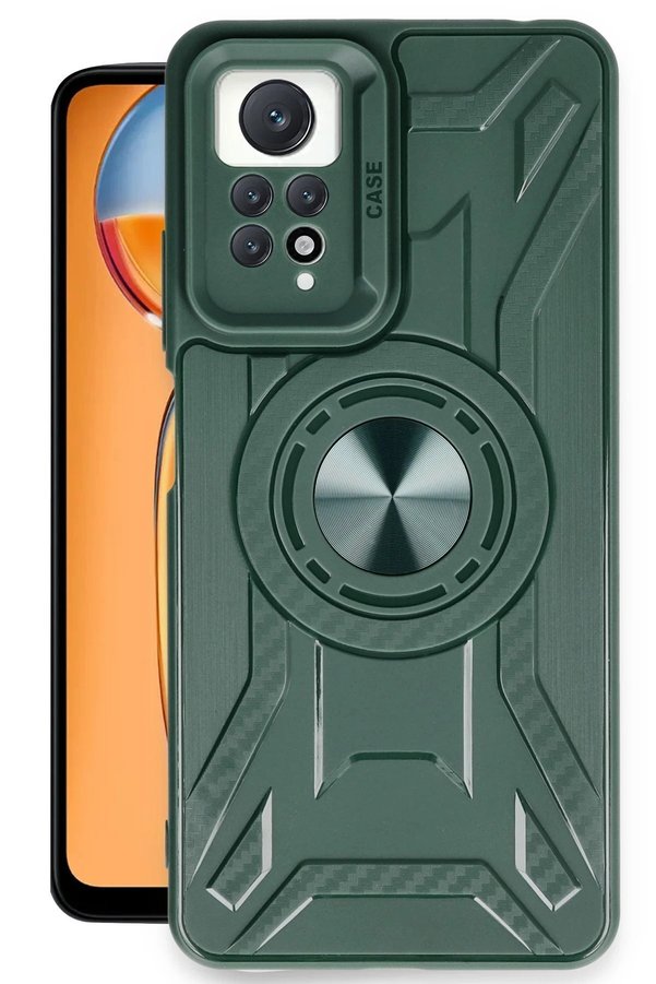CepteToptan Xiaomi Redmi Note 12 Pro 4G Kılıf Lincoln Silikon - Koyu Yeşil - DROPX6533-3324