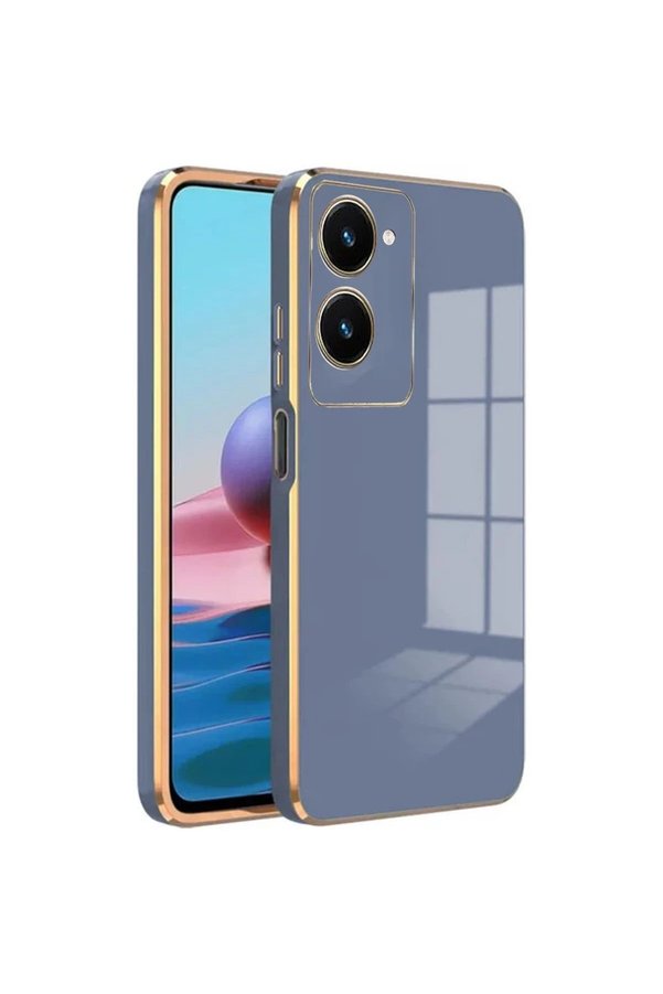 CepteToptan Vivo Y18 Kılıf Volet Silikon - Mavi - DROPX7684-8584
