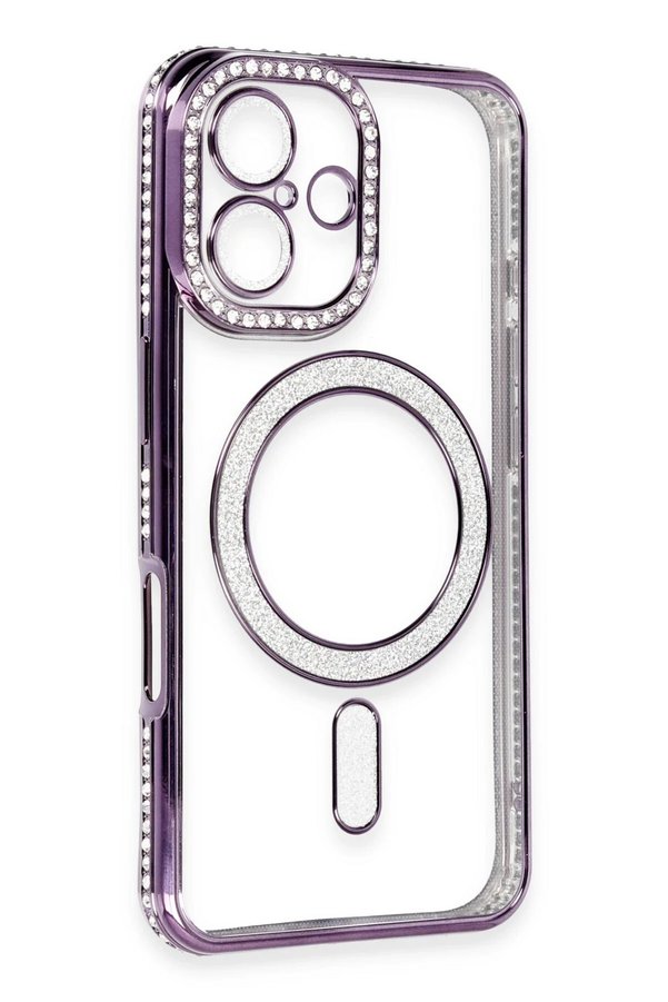 İphone 16 Kılıf Joke Si̇mli̇ Magneti̇csafe Kılıf - Deri̇n Mor - Dropx7997-5170