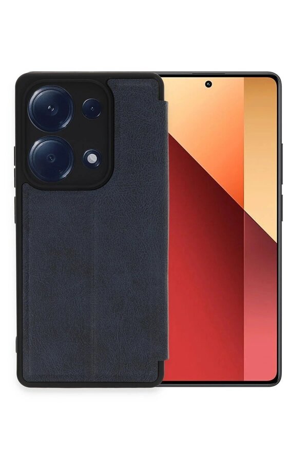 Xi̇aomi̇ Redmi̇ Note 13 Pro 4G Kılıf Fli̇p Cover - Laci̇vert - Dropx1020-5589