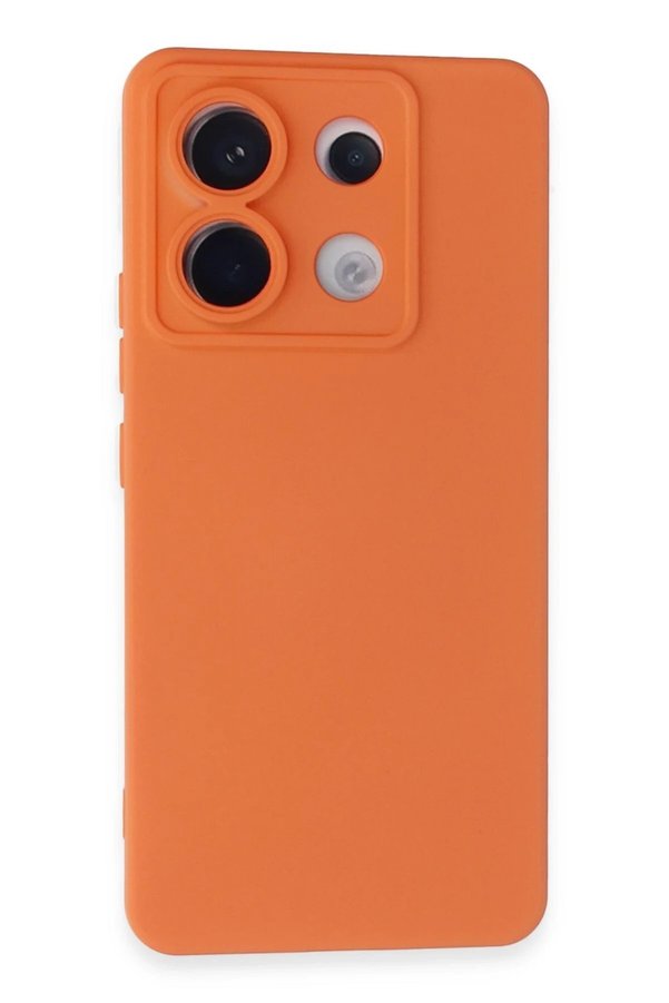 CepteToptan Xiaomi Redmi Note 13 Pro 5G Kılıf Nano içi Kadife Silikon - Turuncu - DROPX8414-9129