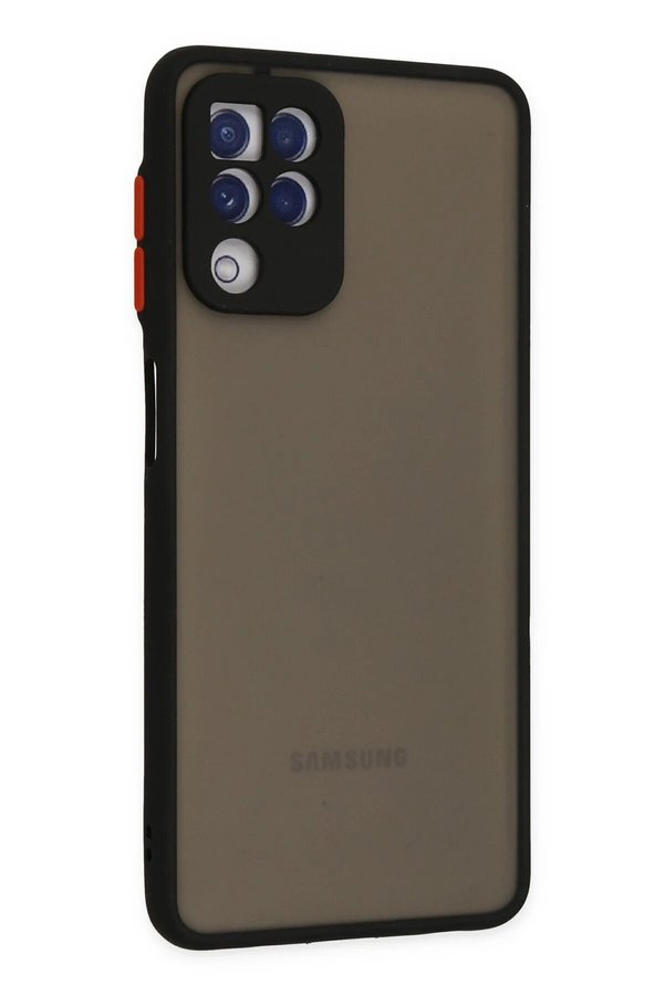 Samsung Galaxy A22 Kılıf Montreal Si̇li̇kon Kapak - Si̇yah - Dropx2322-7357