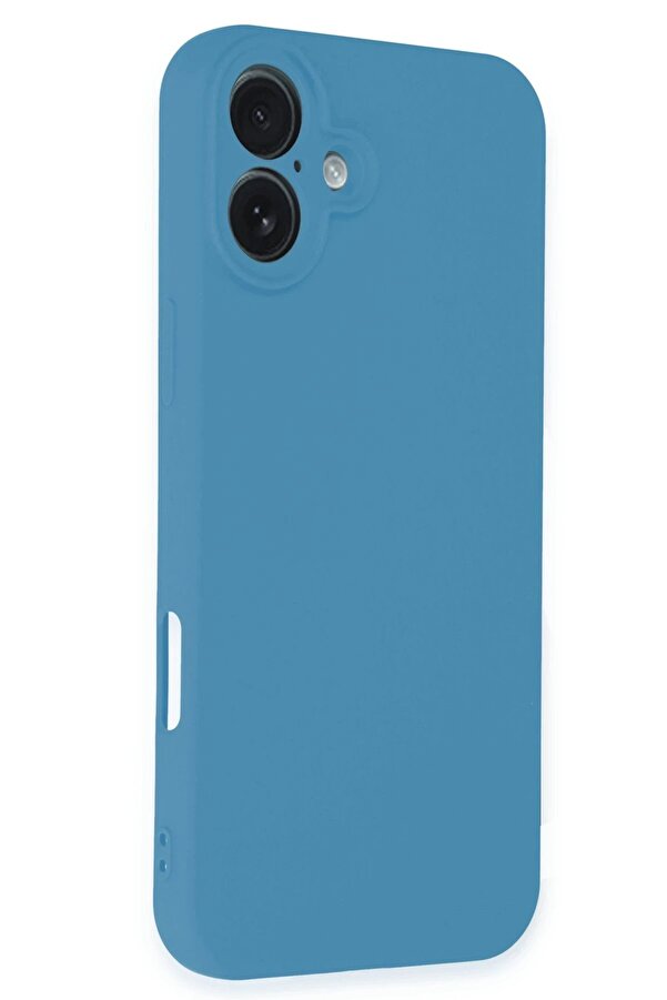 İphone 16 Plus Kılıf Nano İçi̇ Kadi̇fe Si̇li̇kon - Mavi̇ - Dropx7550-8256