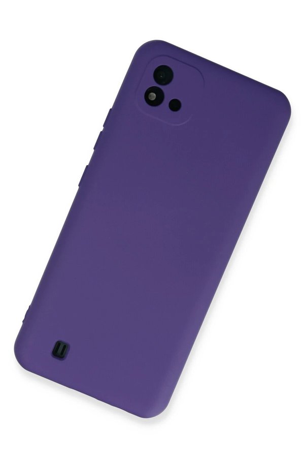 Realme C11 2021 Kılıf Nano İçi̇ Kadi̇fe Si̇li̇kon - Mor - Dropx8473-5486