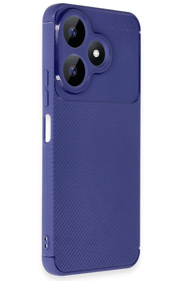 Xi̇aomi̇ Redmi̇ 13 4G Kılıf Auto Focus Karbon Kapak - Laci̇vert - Dropx4528-3504