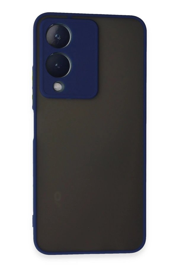 CepteToptan Vivo Y17S Kılıf Montreal Silikon Kapak - Lacivert - DROPX6274-6926