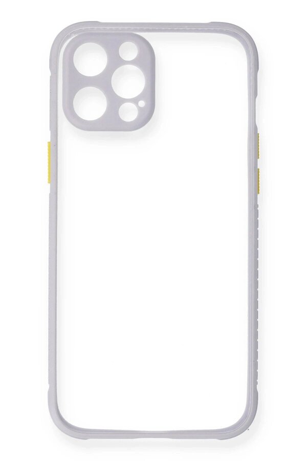 İphone 12 Pro Max Kılıf Mi̇ami̇ Şeffaf Si̇li̇kon - Li̇la - Dropx8544-1151