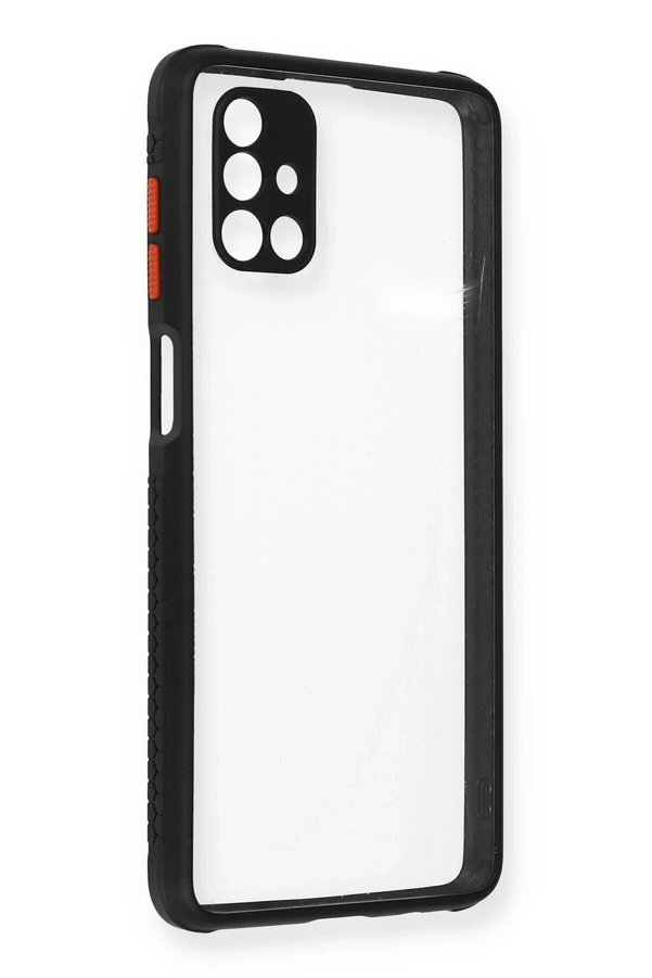 CepteToptan Samsung Galaxy M51 Kılıf Miami Şeffaf Silikon - Siyah - DROPX6215-9753
