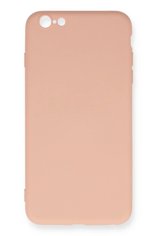 CepteToptan iPhone 6 Plus Kılıf Nano içi Kadife Silikon - Pudra - DROPX1567-9449
