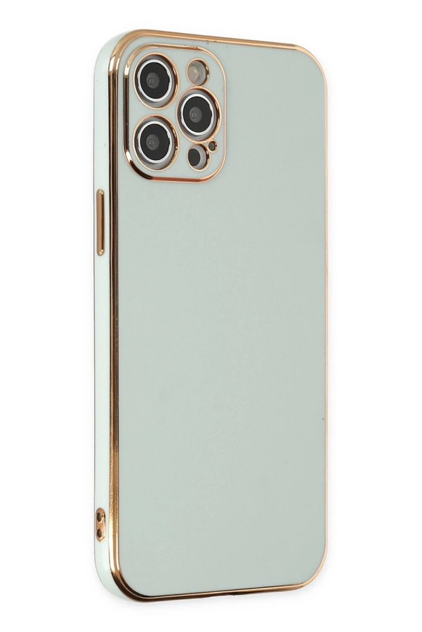 CepteToptan iPhone 12 Pro Kılıf Volet Silikon - Açık Yeşil - DROPX5257-1325