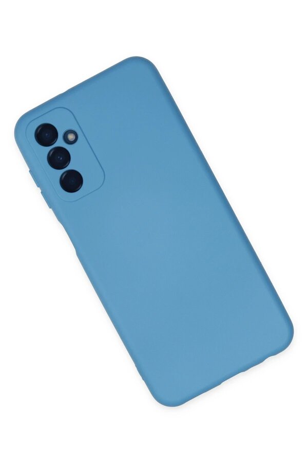 Samsung Galaxy M23 Kılıf Nano İçi̇ Kadi̇fe Si̇li̇kon - Mavi̇ - Dropx1086-2452