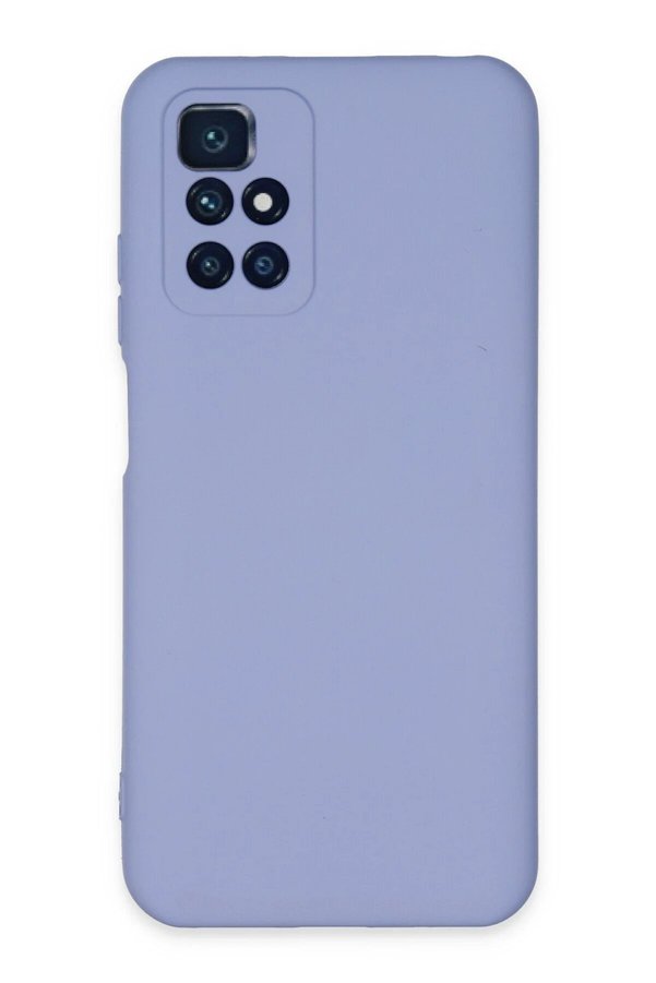CepteToptan Xiaomi Redmi 10 2022 Kılıf Nano içi Kadife Silikon - Lila - DROPX8562-8592