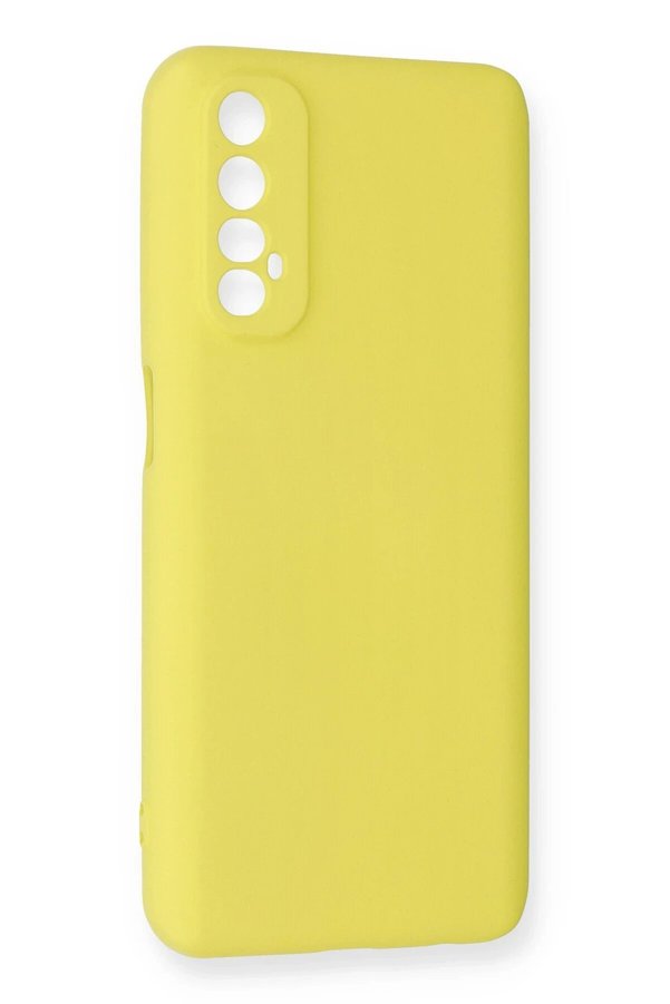 Realme 7 Kılıf Nano İçi̇ Kadi̇fe Si̇li̇kon - Sarı - Dropx6227-7405