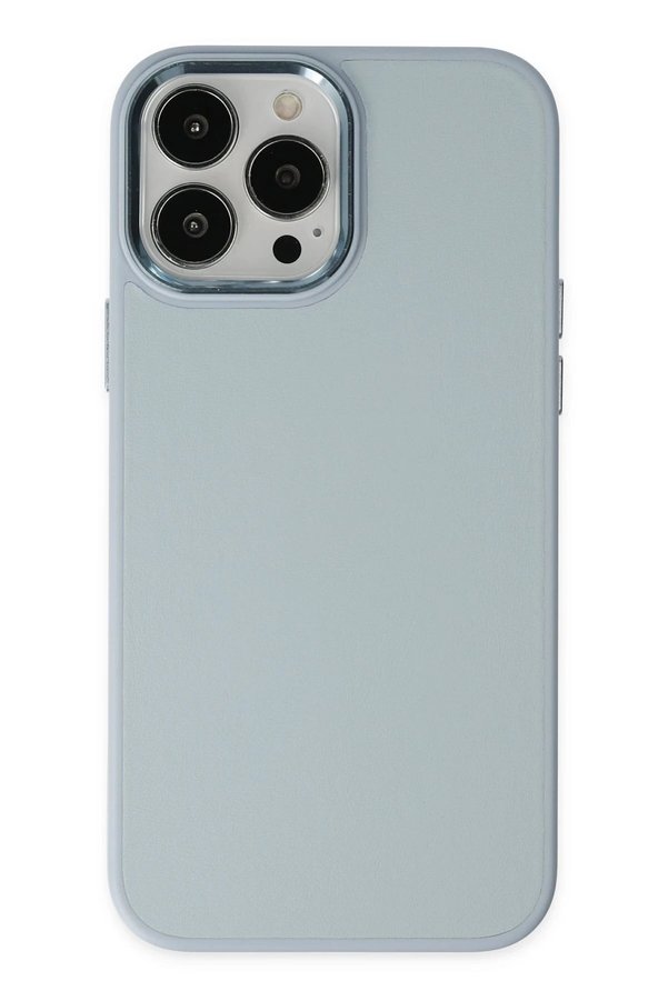 CepteToptan iPhone 13 Pro Kılıf Asya Deri Silikon - Sierra Blue - DROPX4227-1647