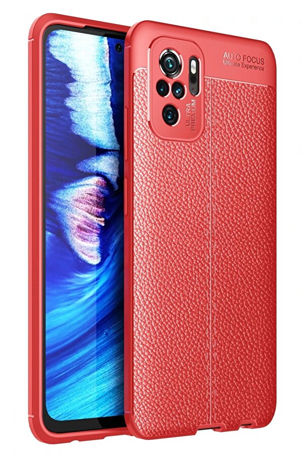 CepteToptan Xiaomi Redmi Note 10 Kılıf Auto Focus Kapak - Kırmızı - DROPX8811-5295
