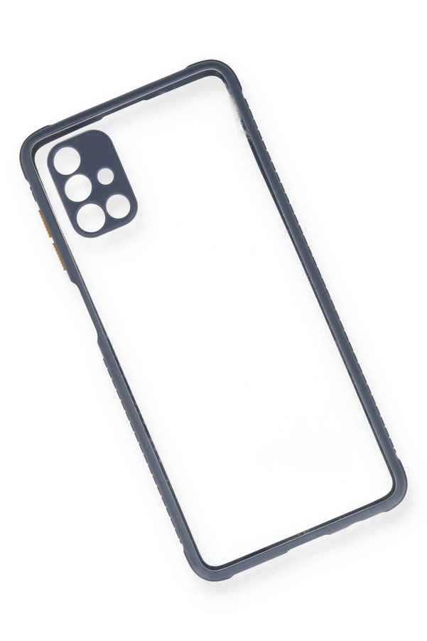 Samsung Galaxy M51 Kılıf Mi̇ami̇ Şeffaf Si̇li̇kon - Gri̇ - Dropx4607-2692