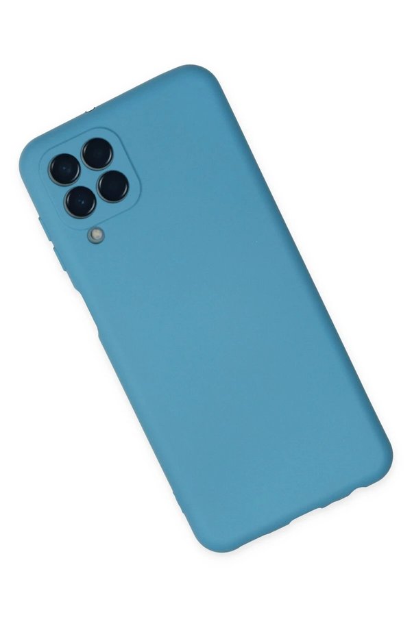 Samsung Galaxy M33 Kılıf Nano İçi̇ Kadi̇fe Si̇li̇kon - Mavi̇ - Dropx6361-1187